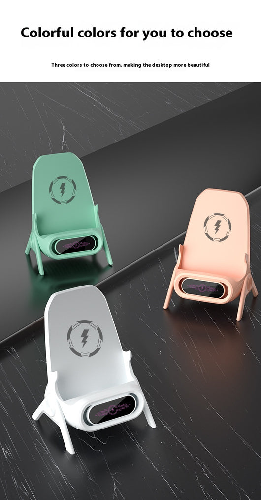 Cargador Inalámbrico con Amplificador de Sonido y Carga Automática - Image 16