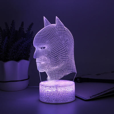 Lámpara Nocturna 3D LED con Efecto Estéreo Cabeza de Bate - Image 8