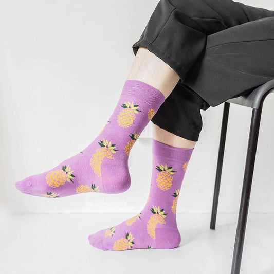 Calcetines de Algodón Estampado Frutas para Hombre y Mujer - Image 2