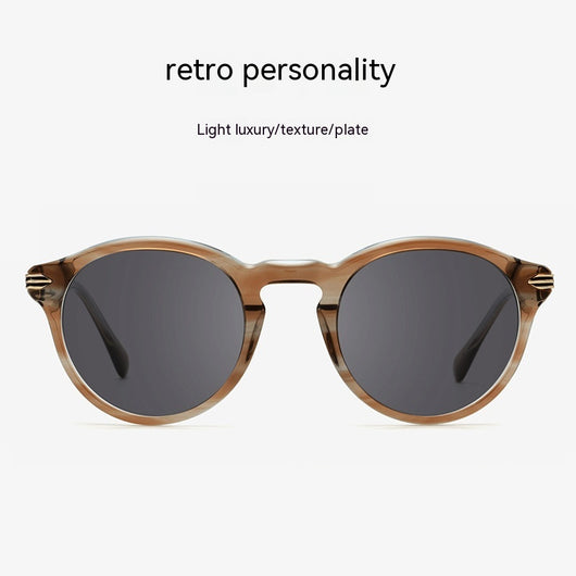 Gafas de Sol Retro Japonesas para Hombre - Montura Redonda con Protección UV - Image 2