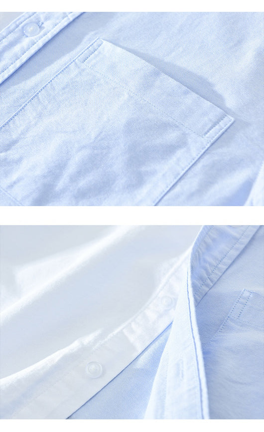 Camisa Casual de Manga Larga con Combinación de Colores Japonesa - Image 13