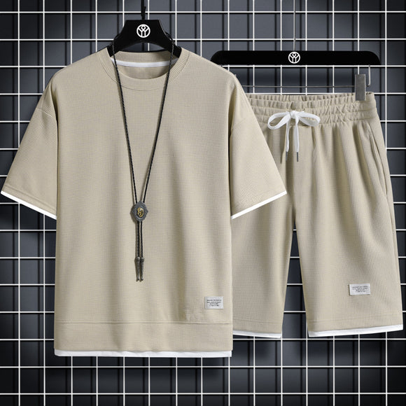 Conjunto Deportivo de Verano para Hombre - Camiseta y Pantalones Casuales