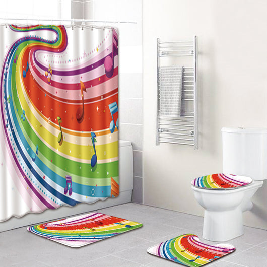 Juego de Baño Musical 4 Piezas - Tapete Antideslizante y Cortina de Ducha - Image 7