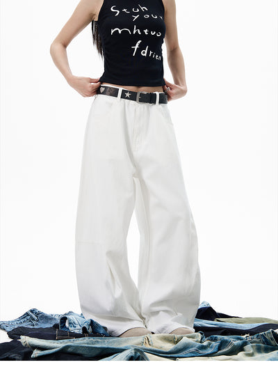 Pantalones Casuales de Verano Blancos Unisex Estilo Americano - Image 10