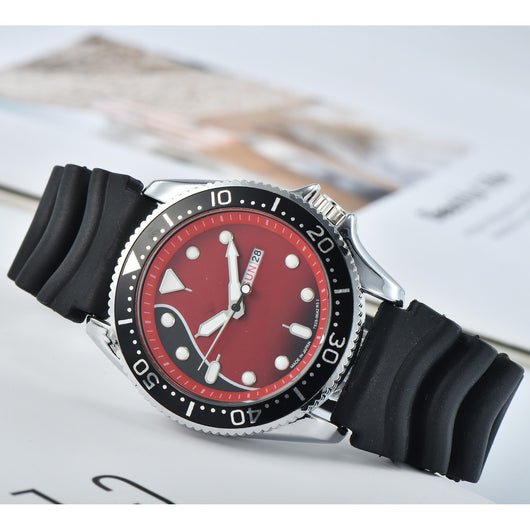 Reloj de Cuarzo para Hombre con Correa de Silicona y Calendario Doble - Image 21