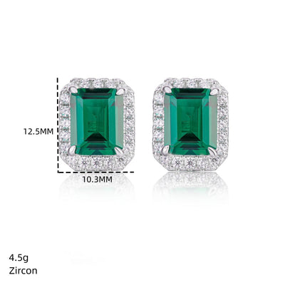 Aretes de Esmeralda 3 Quilates con Diamantes de Alto Carbono para Mujer - Image 8