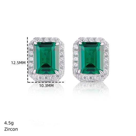 Aretes de Esmeralda 3 Quilates con Diamantes de Alto Carbono para Mujer - Image 8