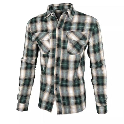 Camisa Manga Larga Cuadros con Solapa - Estilo Casual Moderno - Image 3