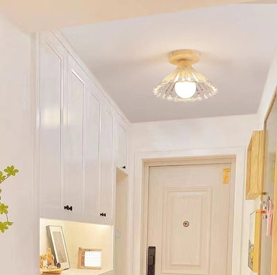 Lámpara de Techo Minimalista Nórdica en Madera Sólida para Pasillos y Balcones - Image 8