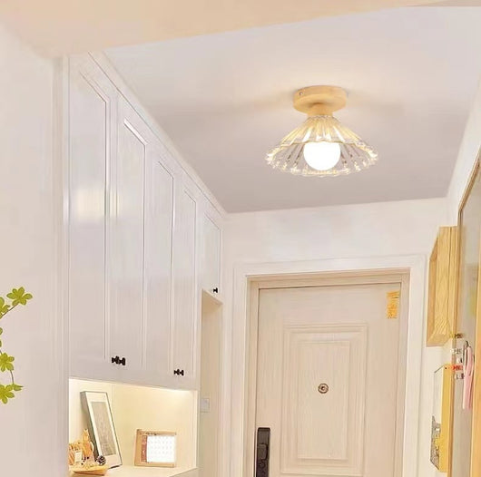 Lámpara de Techo Minimalista Nórdica en Madera Sólida para Pasillos y Balcones - Image 8