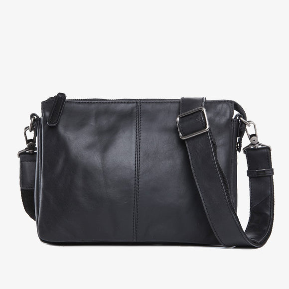 Bolso Bandolera de Cuero Genuino con Corte Transversal
