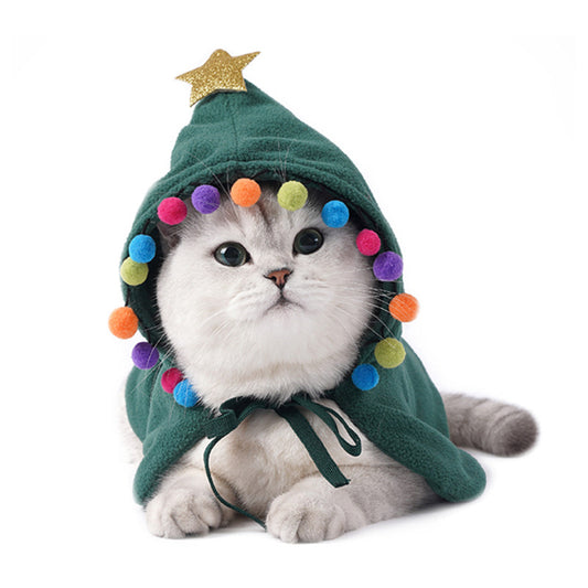 Capa Navideña para Perros y Gatos - Disfraz de Fiesta y Halloween
