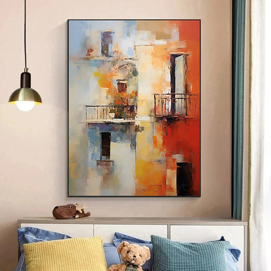 Cuadro Abstracto Moderno Óleo sobre Lienzo - Arte Contemporáneo sin Marco para Sala - Image 13
