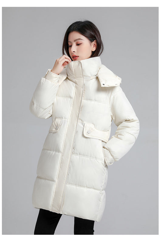 Abrigo Acolchado con Plumón y Capucha - Chaqueta de Algodón Elegante - Image 18