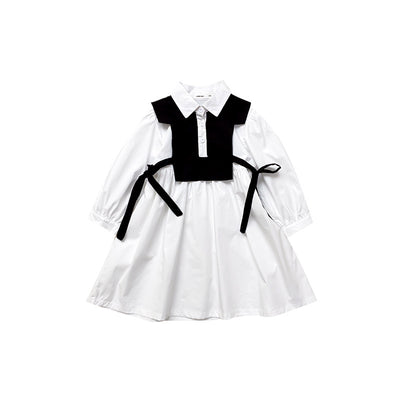 Vestido Princesa Estilo Vaquero Falso Dos Piezas para Niñas - Image 5