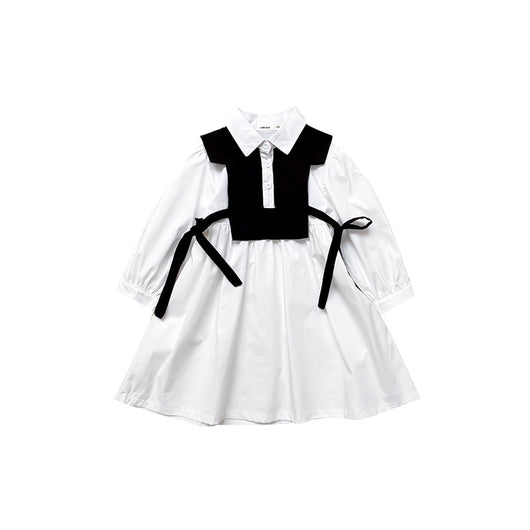 Vestido Princesa Estilo Vaquero Falso Dos Piezas para Niñas - Image 5