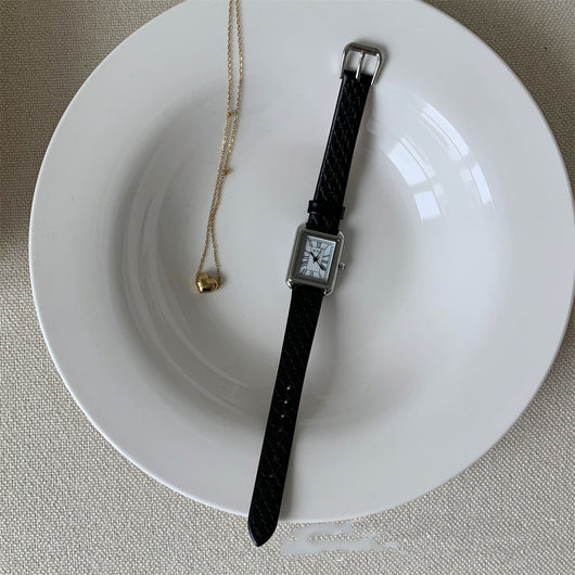Reloj de Cuero Rectangular para Mujer - Diseño Clásico Simple - Image 6