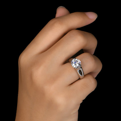 Anillo de Plata 925 con Diamante SONA de 2 Quilates para Mujer - Image 7
