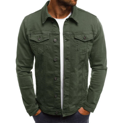 Chaqueta Casual de Mezclilla para Hombre con Botones - Image 9