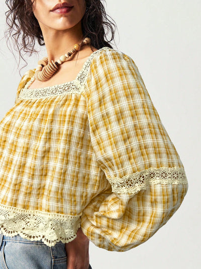 Blusa de Encaje Patchwork para Mujer - Image 12