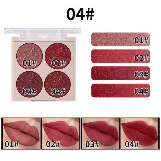 Paleta de Labios MISS ROSE 4 Colores - Brillo Labial Hidratante de Larga Duración - Image 5