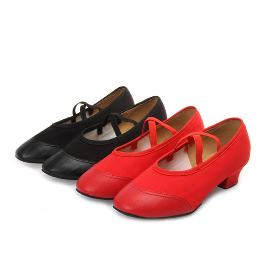 Zapatos de Danza para Mujer con Tacón Medio y Suela Flexible