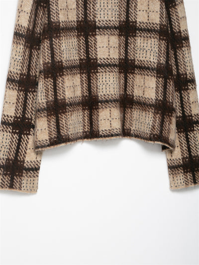 Suéter Cuadros Holgado con Textura Arenada para Mujer - Image 17