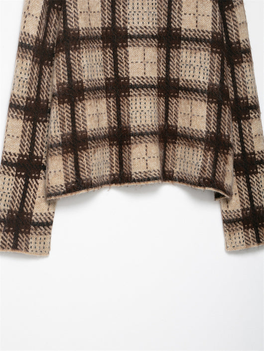 Suéter Cuadros Holgado con Textura Arenada para Mujer - Image 17