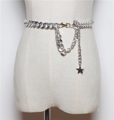 Falda Camisa Versátil con Cadena de Cintura - Image 5