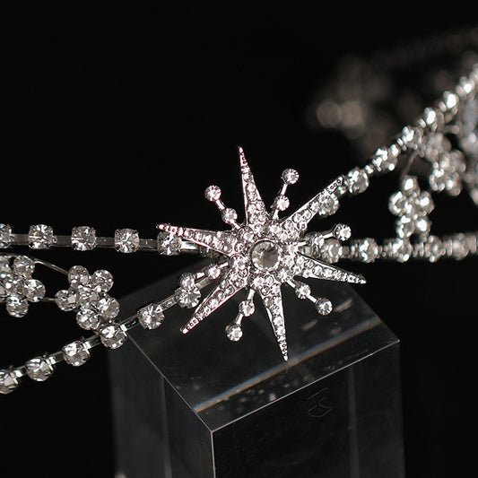 Corona Nupcial de Lujo con Circonitas y Cristales Brillantes - Image 2