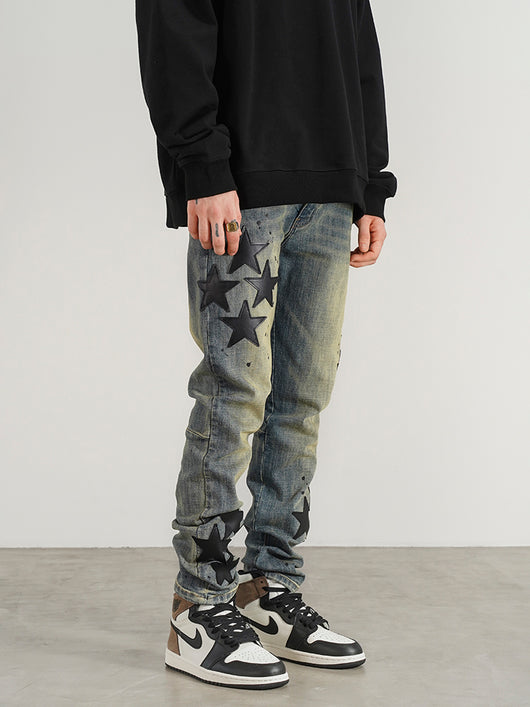 Jeans Slim Fit Estilo Industrial con Detalles de Estrella - Image 11