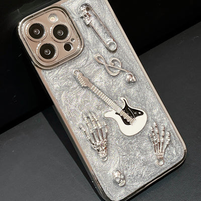 Funda Protectora para Celular Gris Cemento con Acabado Electrochapado - Image 5
