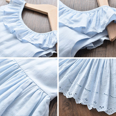 Vestido Infantil de Encaje Bordado con Malla - Image 15
