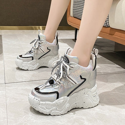 Zapatillas Deportivas Casual Coreanas con Suela Gruesa Acolchada