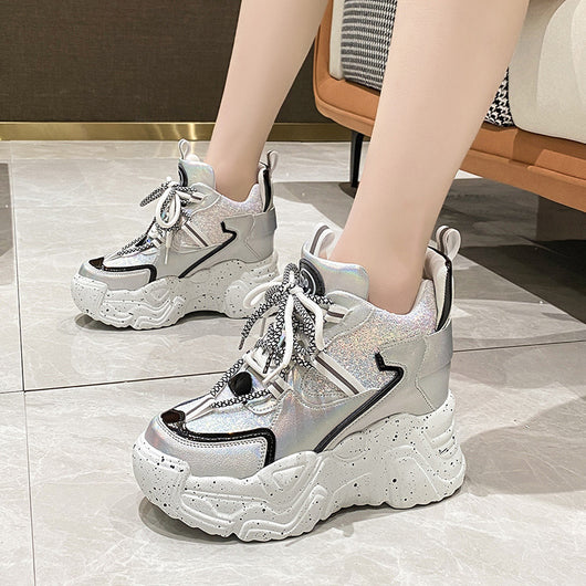 Zapatillas Deportivas Casual Coreanas con Suela Gruesa Acolchada