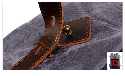 Mochila Impermeable de Lona Resistente para Hombre - Image 14