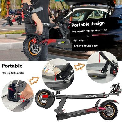 Patinete Eléctrico Plegable con Doble Amortiguación - Image 12
