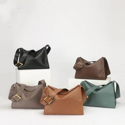 Bolso Cuadrado de Cuero Genuino para Mujer - Diseño Minimalista con Bandolera