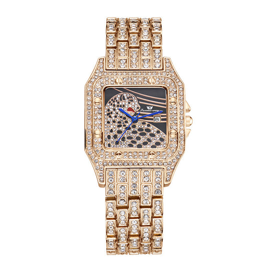 Reloj de Cuarzo para Mujer con Diamantes y Estampado Leopardo - Image 2
