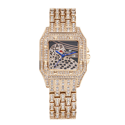 Reloj de Cuarzo para Mujer con Diamantes y Estampado Leopardo - Image 2