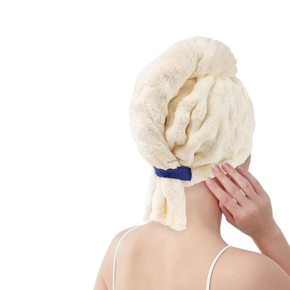 Toalla Secadora de Cabello Velvet Bubble con Cola Ancha - Secado Rápido