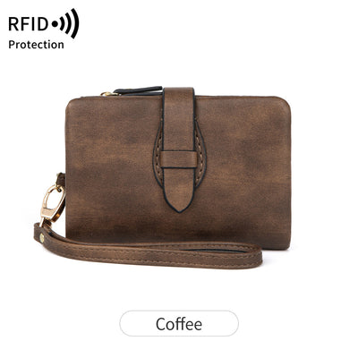 Cartera Mujer Cuero Suave RFID Protegida Compacta Colores Lisos - Image 11