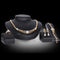 Conjunto de Joyería de Cristal: Collar y Aretes (4 Piezas)