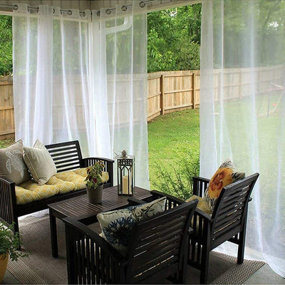 Cortina de Sombra Exterior Impermeable para Terraza y Balcón - Malla Blanca - Image 13