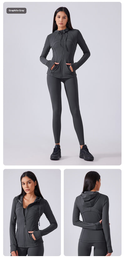 Sudadera Deportiva Mujer con Capucha - Efecto Reductor y Silueta Estilizada - Image 11