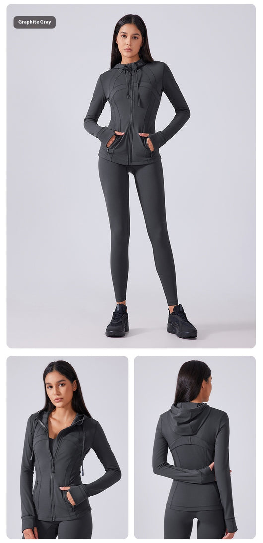 Sudadera Deportiva Mujer con Capucha - Efecto Reductor y Silueta Estilizada - Image 11