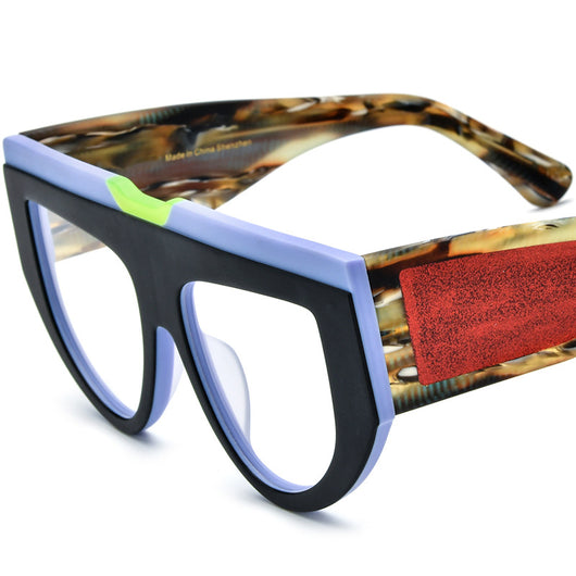 Lentes Gafas Ojo de Gato Patchwork Multicolor con Montura Mate - Image 8