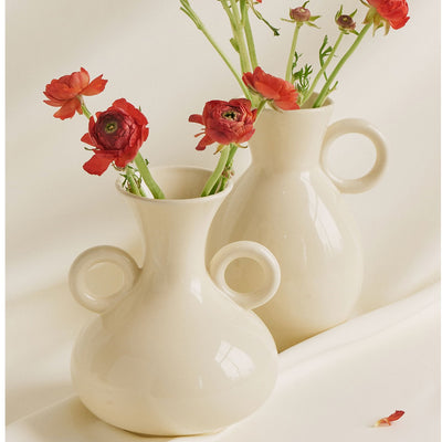 Jarrón Cerámico Crema Clásico - Diseño Elegante y Atemporal - Image 3