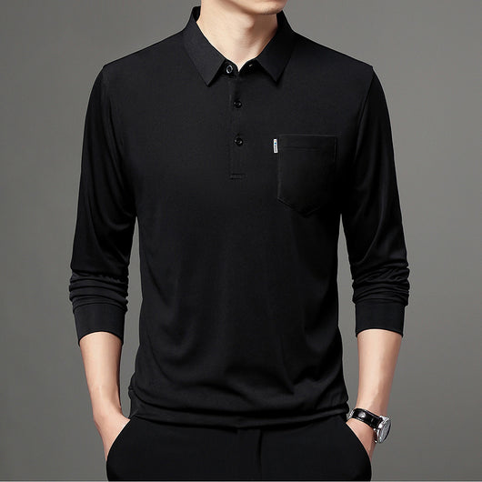 Camisa de Manga Larga con Bolsillo Solapa para Hombre - Image 3