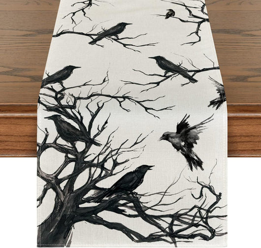 Camino de Mesa de Lino con Diseños de Halloween - Image 32